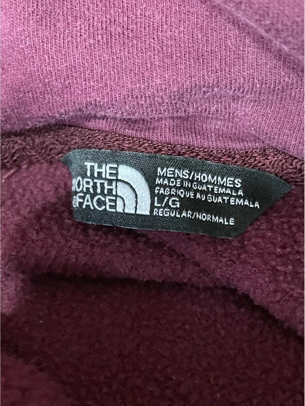 The North Face Outdoor Goods Burgundy Pull Over Hoodie Sweatshirt Mens Size L